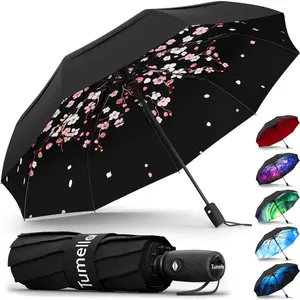 Tumella 9-Rib Design Cherry Blossom Lightweight Umbrella