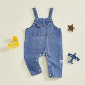 Meihuida Infant Boy Girl Jean Overalls Baby Jean Clothes Suspender Romper Jumpsuit Bib Pants Denim Outfit