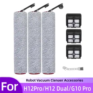 HEPA Filters & Replacement Brush Rollers Compatible For Dreame H12 Pro/ H12 Dual Wet Dry Vacuum Cleaner, Replacement Parts Accessories Kit Inclue