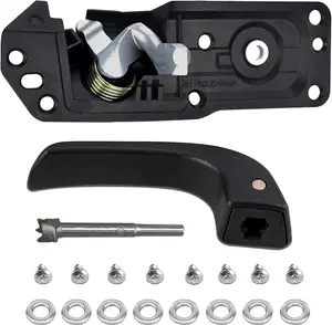 Interior Inside Front Right Passenger Door Handle Compatible with 2007-2014 Chevy Silverado Avalanche Suburban Tahoe Escalade Sierra Models, Replace OE# 80375,20833602