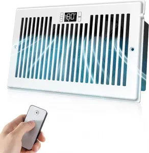 Quiet Register Booster Fan Fits 6" x 10" (DUCT OPENING CUTOUT), 10-Speed  Heating Cooling AC Vent Booster Fan w/Remote Control & Thermostat Control (White) - Corded
