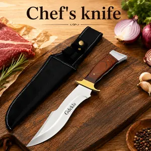 Premium Chef's Knife - Sharp Blade Made of 9Cr18 Steel, Multi-functional Kitchen Knife for Cutting Vegetables, Meat, Herbs and Fruits. Ergonomic Handle, Rust-proof and Durable