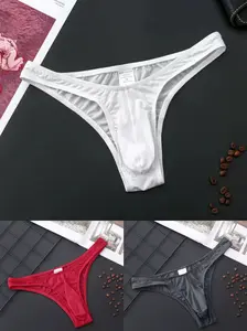 3 pairs of men's underwear ice silk half mesh summer burst four corner underpants sports mesh breathable boxer shorts