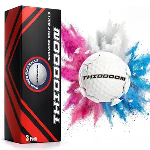 THIODOON Exploding Golf Balls – Gender Reveal & Prank 3-Pack | Blue, Pink & White