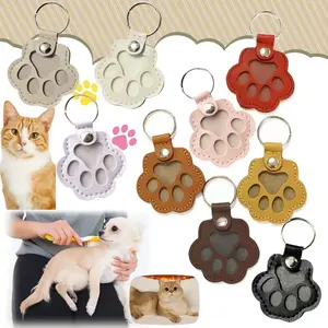 1/3/5/9 Counts Cat and dog hair keychain, Creative Pet Hanging Ornament, for pet owners to collect and commemorate, Dog & Cat Paw Design, Durable Memorial Keepsake, Key Organizer Bag, for Souvenirs, Pet Owner Gifts