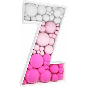 3FT Tall Balloon Frame Big Marquee Light Up Letters DIY Kit for Birthday Wedding Backdrop Z Pre-Cut Foam Board