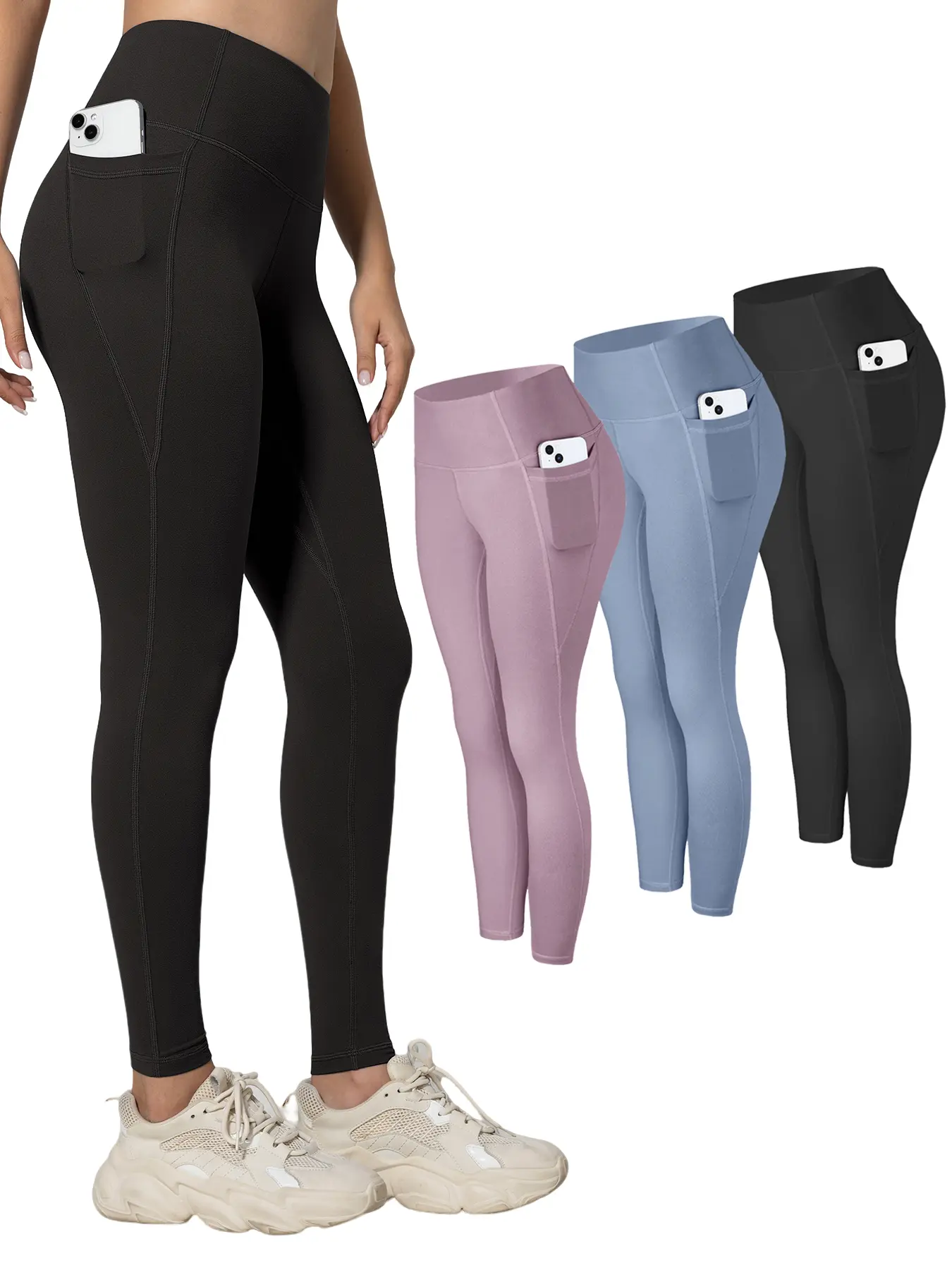 CHRLEISURE 3/5/7/8PCS High Waisted Pockets Leggings Soft Buttery Leggings Workout Yoga Pants Workout Set For Women runner gym CHRLEISURE 3/5/7/8PCS High Waisted Pockets Leggings Soft Buttery Leggings Workout Yoga Pants Workout Set For Women runner gym