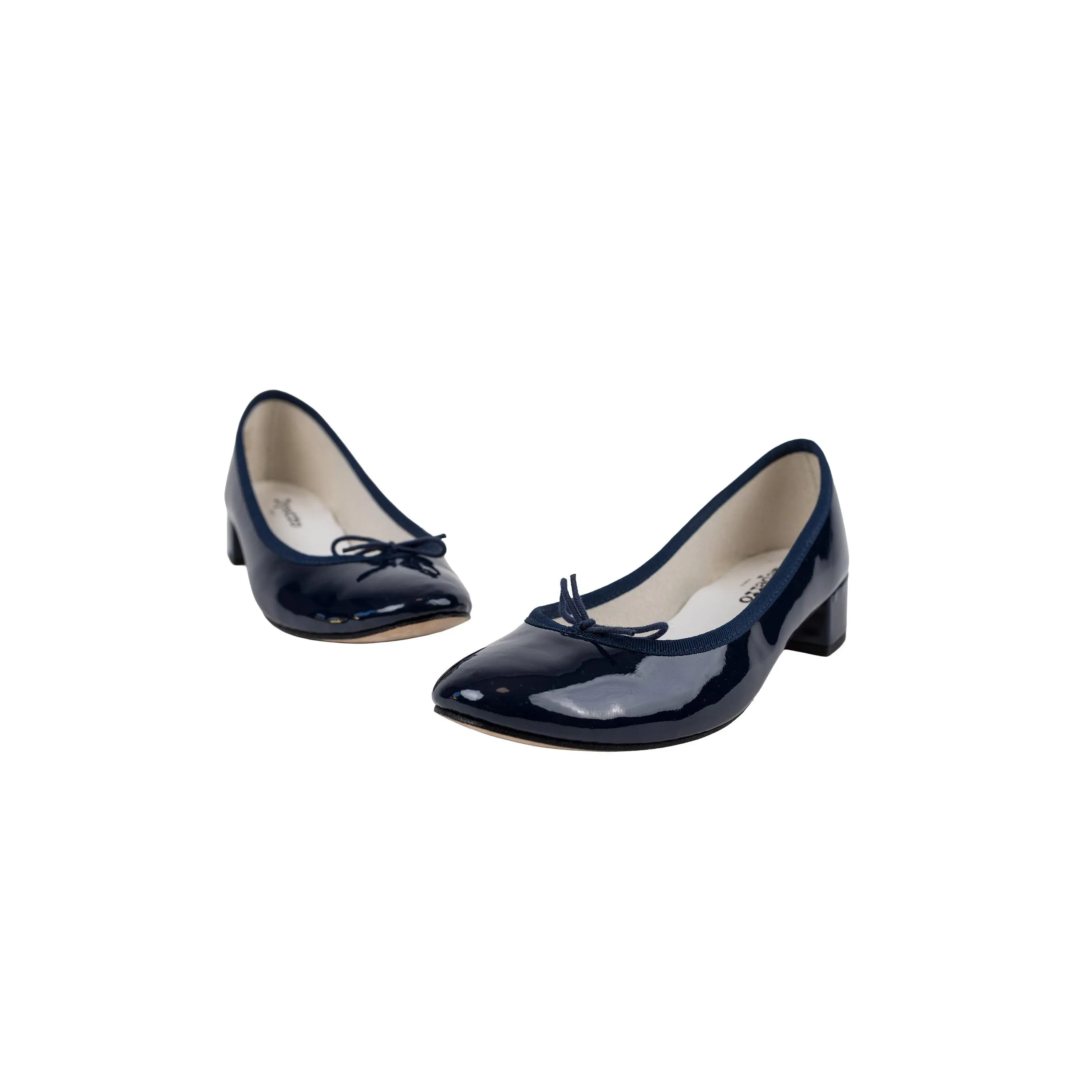 Repetto Blue Patent Leather Ballet Heel Size 39