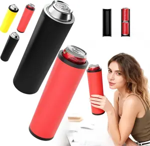 Double Tactical Reload Can Holder – 2-Pack Ultra Chill Insulated Can Coolers, 2026 New Tactical Sleeve, Slim Design Fits Two 12oz Cans, Durable for Beer & Soda (Black)