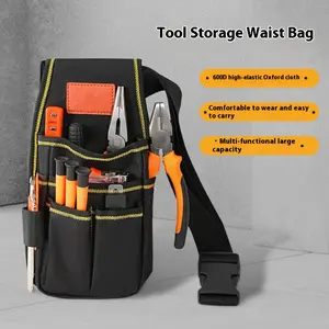 Tool Pouch with Belt – 12-Pocket Small Tool Bag for Electrician, Mechanic & Carpenter Work