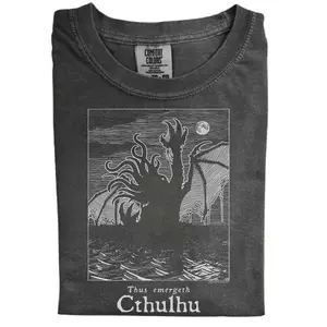 The Thus Emergeth Cthulhu Comfort Color, Vintage Game Shirt, Gift for Men, Gift for Women, Crew Neck T-shirt, Trending T-shirt