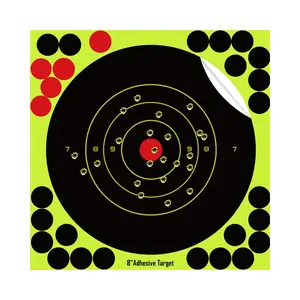 50 Pack Adhesive Target Paper, 8 Inch Adhesive Bull‘s eye Shooting Target Stickers