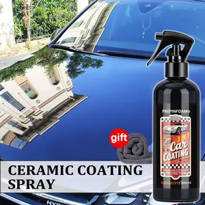 3-In-1 Ceramic Car Coating, Hydrophobic Nanotechnology, Strong Adhesion, Rain Repellent Leaf Effect, Long-Lasting Shine, Durable Protection, Glossy Finish