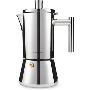 Espresso Maker Stainless Steel Italian Coffee Machine Maker 4Cup 6.8 oz Induction Moka Pot