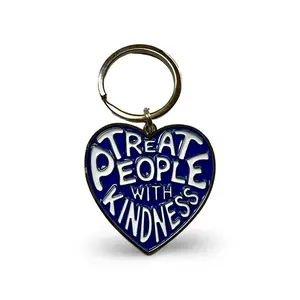 Blue Heart Kindness Enamel Keychain - One Direction
