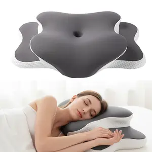 Ergonomic Neck Pillow - Double-Sided Memory Foam for Spine Alignment & Arm Support, Adjustable Ergonomic Contour Orthopedic Pillow with Cervical Support for Side, Back and Stomach Sleepers