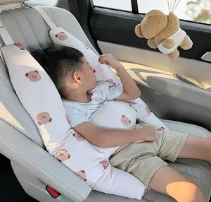 Ins Creative Car Bear Pillow Universal Sleeping Wonder for Both Children Adults Rear Seats High Safety Factor for Babies  Protective Wonder