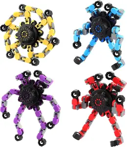 4-Pack Transformable Fidget Spinners – Easter Basket Stuffers | Stress Relief Sensory Toys for Kids & Adults, ADHD & Autism Stimulating Fingertip Gyros