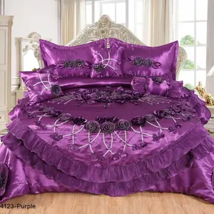 6 Piece weeding Durable Bedroom Set - Bedding with Floral Embellishments and Ruffled Details for Elegant Home Decor