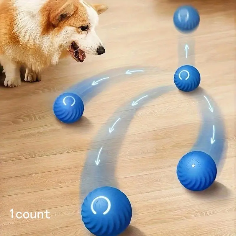 Automatic Rolling Ball Toy, Durable Dog Chew Ball Toy, Pet Grinding Teeth Toy Gravity Jumping Ball, Interactive Training Ball for Dog Interactive Supplies