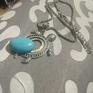 Women's Boho Style Turquoise Texture Turtle Design Jewelry Set Including Necklace & Bracelet & Dangle Earrings, Vintage Trendy Jewelry Set, Fashion Accessories for Women & Girls