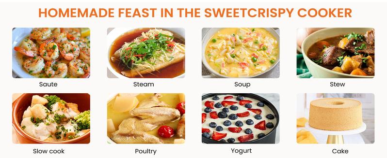 【Deal】Sweet Furniture 9-in-1 Electric Pressure Cooker 6 Quart, Steamer, Yogurt Maker, Rice, Egg Cooker, Multi-Functional Smart Pot, Stainless Steel