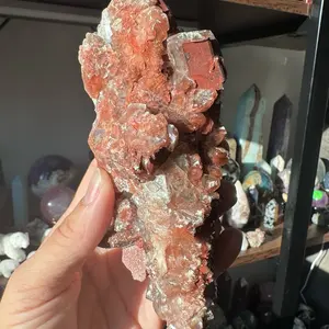 Natural reddish brown crystal cluster