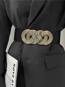 Women's Fashion Elastic Waist Belt, Adjustable Buckle Design, Versatile Accessory for Dresses &, Perfect for Daily Wear