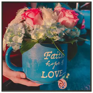 Faith, Hope & Love. Museum-Quality Matte Paper Metal Framed Poster