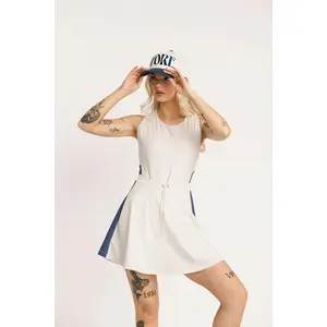 Taylor Dress - Indigo/White