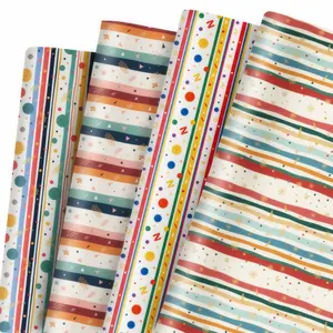 Christmas and Birthday Gift Wrapping Paper - 12 Sheets of Cute Pattern Packaging for Gift, Party, and Floral Packaging of Birthday Gifts