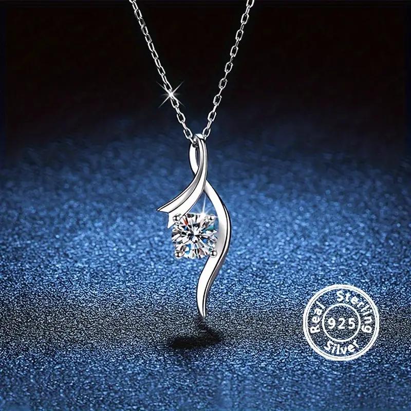 Fashionable and exquisite women's necklace -925 sterling silver, elegant and lightweight, luxurious party exquisite jewelry.
