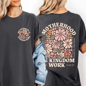 Comfort Colors Motherhood Is Kingdom Work Shirt, Christian Mom Shirt, Religious Mom Gift, Proverbs 31 Shirt, Mothers Day Gift