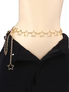 Star Design Adjustable Waist Chain Belt, Fashionable Body Chain Belt for Women, Y2K Fashion Accessory for Party, Daily Clothing Decor, Trendy All-match & Exquisite Jewelry for Birthday Gift