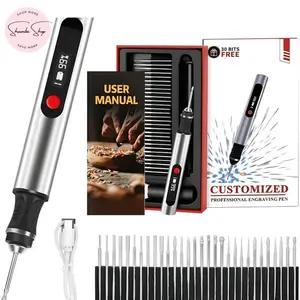 [Shumba] Engraving Pen with 30 Free Diamond Bits for Personalized Gifts & Practice Canvases Easy to Use USB-C Fast Charger 3 Speed Settings 8000-21000 RPM Professional Engraving Tool