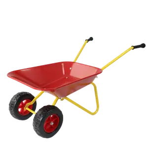 s metal trolley,'s trolley,'s heavy vehicle, metal structure two-wheeled trolley, steel pallet, can be used in gardens, loading leaves, soil, sand, etc. (red)