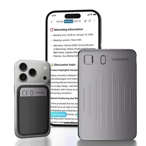 WaveNote AI Voice Recorder, Transcribe & Summarize Recorder, 42 Hours Continuous Recording, Support 112 Languages, 64GB AI Recorder for Meetings, Lectures, Calls,Multi-Speaker Voice Recognition