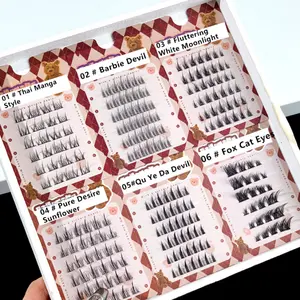 MoGlam False Eyelashes Cluster Lashes 36pcs 40D DIY Eyelash Extension D Curl Long Individual Lashes Mixed Tray Faux Mink Lash Makeup Cosmetic