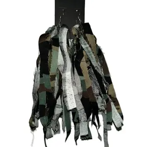 Shredded Joy Camouflage Custom Earrings - Elegant Design with Unique Shredded Pattern