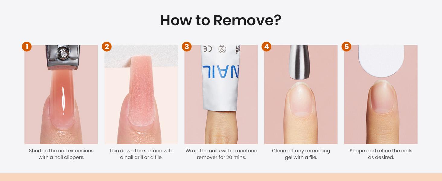 Beetles Poly Nail Extension Gel Kit Clear Jelly Glitter Golden Nude Brown Colors Poly Building Gel Enhancement Manicure Kit Nail Art Salon Soak Off UV Easy DIY