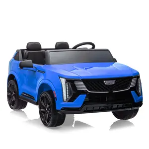 GARVEE 24V Licensed Cadillac Ride On Car Electric Vehicle with Remote Control, 2-Seater, 4-Wheel Shock Absorbers, Smooth Start, Music, and LED Lights for Boys and Girls