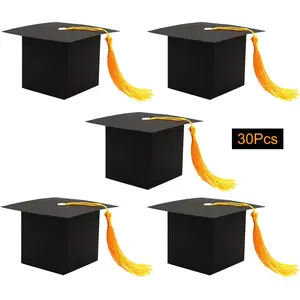 30Pcs Graduation Cap Candy Box Graduation Party Supplies 2026 Decorations Graduation Gift Candy Boxes for Graduation Party Favor