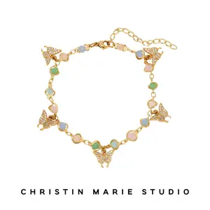 Cotton Candy Butterfly Bracelet