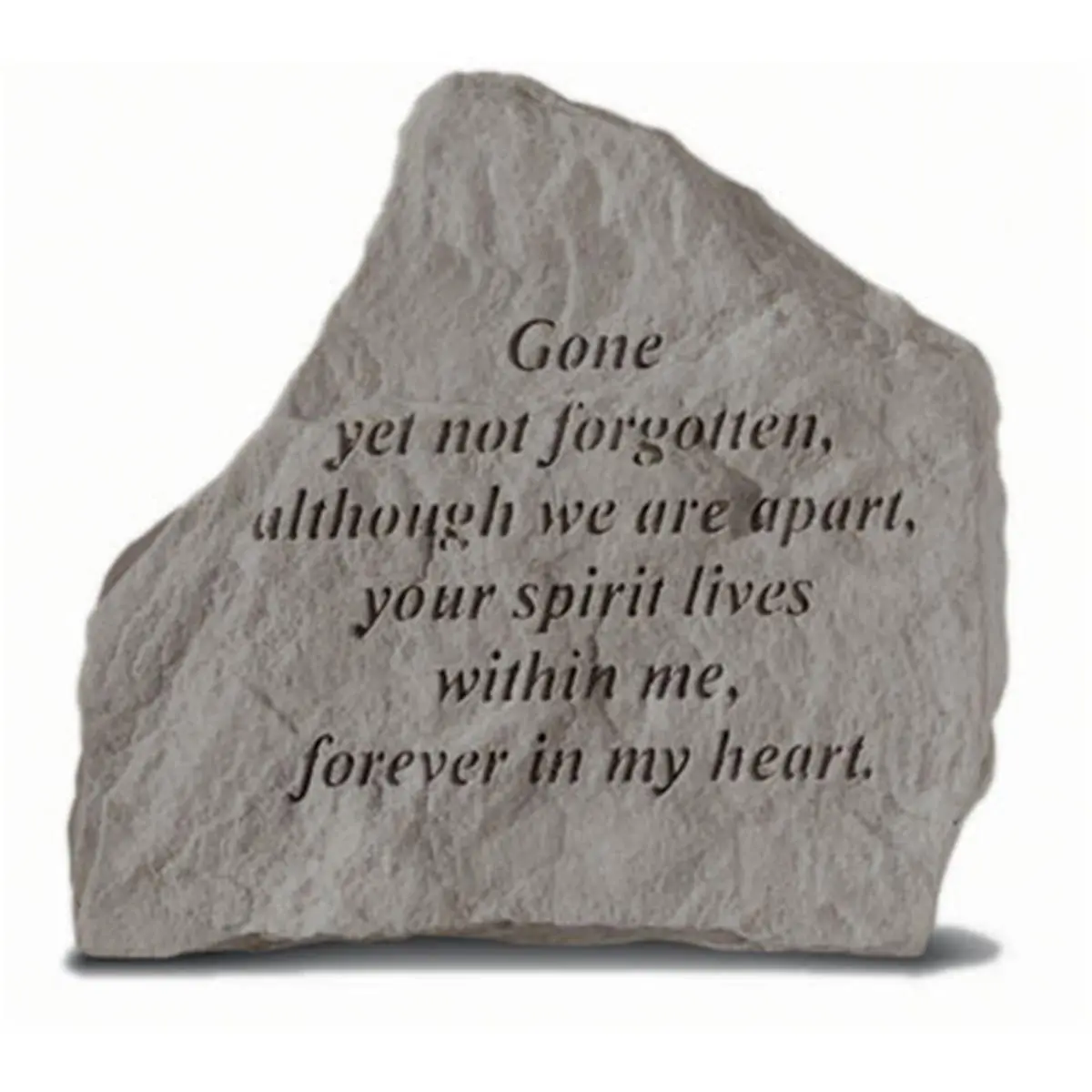 Kay Berry Inc. Cast Stone Outdoor Weatherproof Remembrance Memorial Plaque, Wall Mount, 5x5.5 in