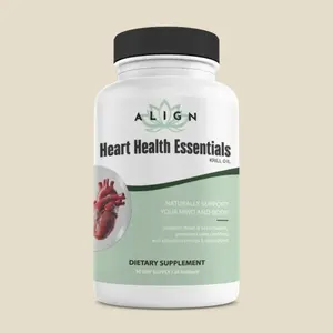 ALIGN Heart Health Essentials Krill Oil - Supports Healthy Cholesterol & Triglyceride Levels - Reduces Inflammation & Oxidative Stress - 30 Softgels