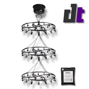 Dry Tents Bud Chandelier - Electric Motorized Spinning Hang Dry Rack System For Drying Herbs And Plants | Includes Activated Charcoal Bag For Humidity Regulation & Mold Prevention