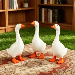 Magnetic Goose Key Holder - 7in Handcrafted Resin Statue with Magnetic Beak, Home/Office Decor, Unique Housewarming Gift Bundle with A5 Notebook, Bible Study Supplies, Money Savings Tools, Electric Erasers, Positive Message Cards, Calendars