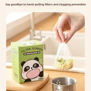 Kitchen Sink Filter Net, Drain Strainer for Dishwashing, Prevent Clogging Disposable Filter Bags, 100 Pieces (2 Boxes)