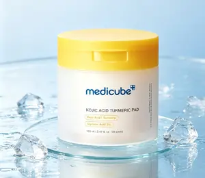 Official Medicube Kojic Acid Turmeric Toner Pads – 70 Sheets with Glycolic Acid & Niacinamide for Dark Spot Brightening & Exfoliation