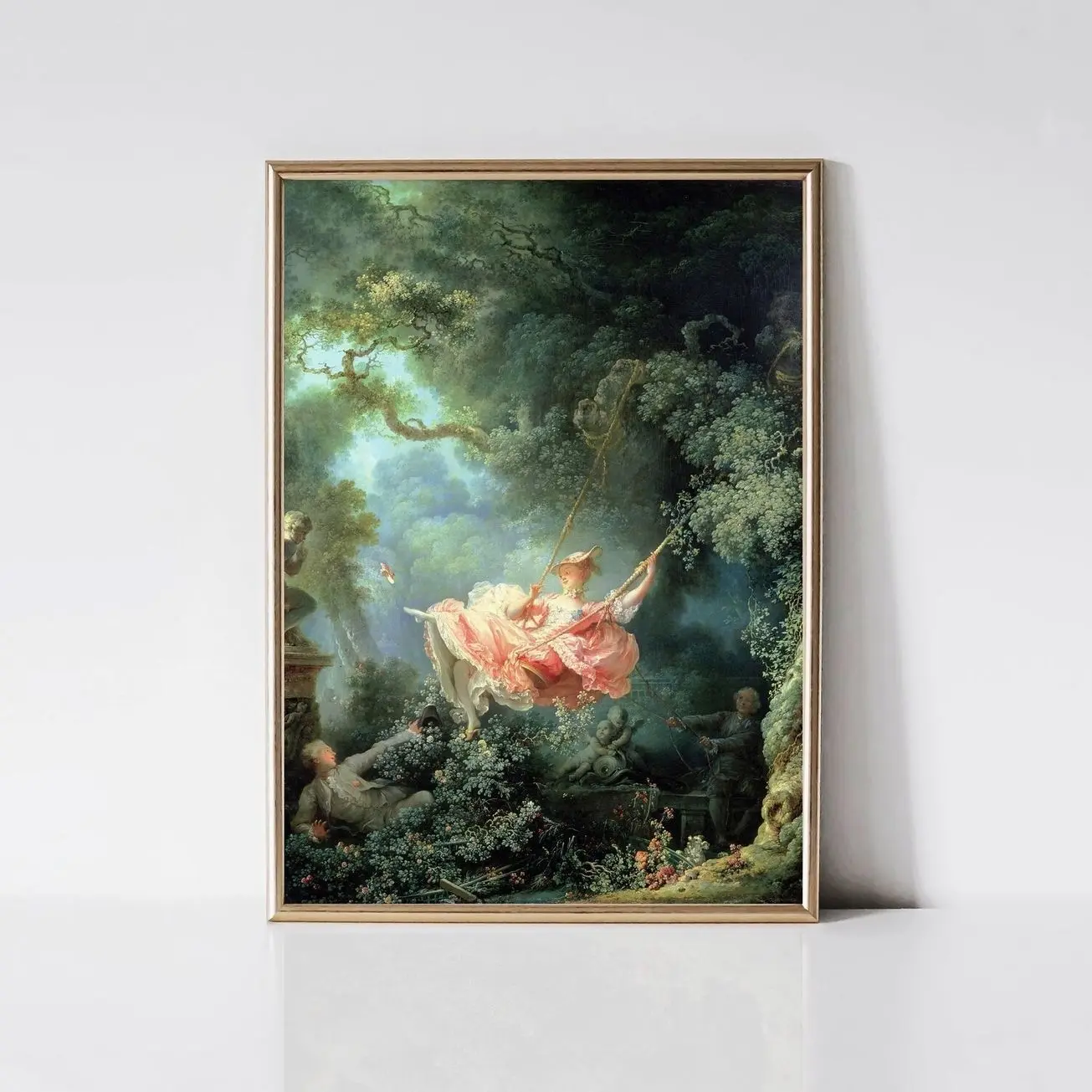The Swing by Fragonard Rococo Art Print Classical Vintage Wall Decor Poster H